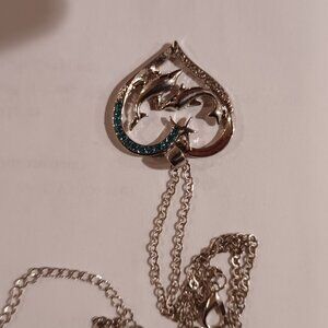 DOLPHIN HEART LOVE NECKLACE